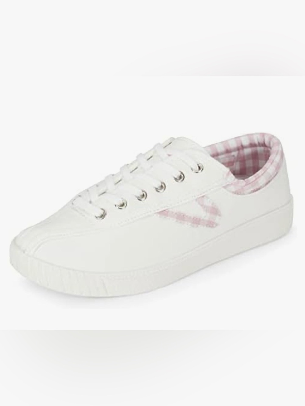 NEW Tretorn Nylite Sneaker Pink/White Gingham NWT